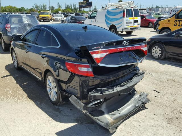 KMHFH4JG8EA375444 - 2014 HYUNDAI AZERA GLS BLACK photo 3