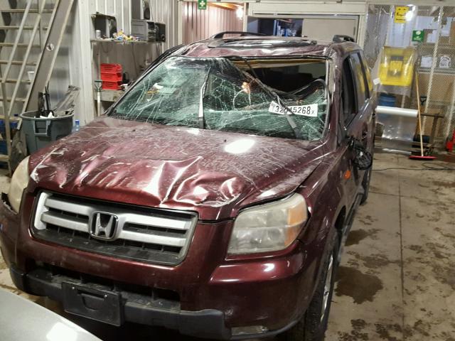 5FNYF28318B004664 - 2008 HONDA PILOT SE MAROON photo 9