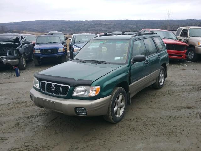 JF1SF65551H764787 - 2001 SUBARU FORESTER S GREEN photo 2