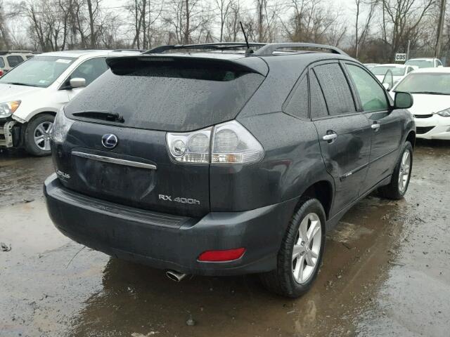 JTJHW31U382063384 - 2008 LEXUS RX 400H GRAY photo 4