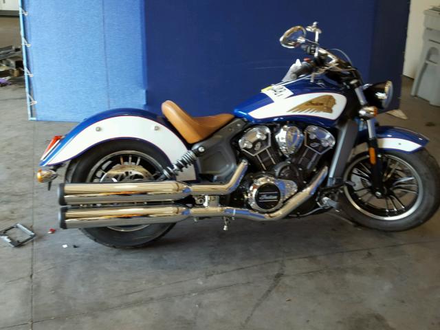 56KMSA002H3118475 - 2017 INDIAN MOTORCYCLE CO. SCOUT ABS BLUE photo 9