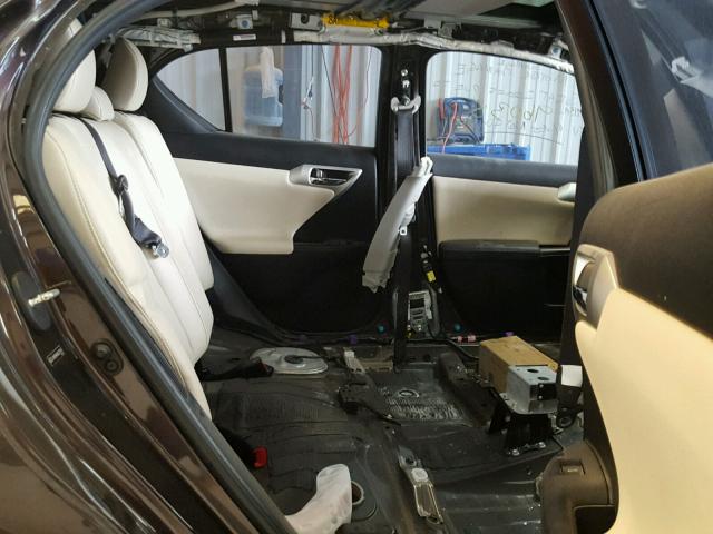 JTHKD5BH6B2031952 - 2011 LEXUS CT 200 BLACK photo 6