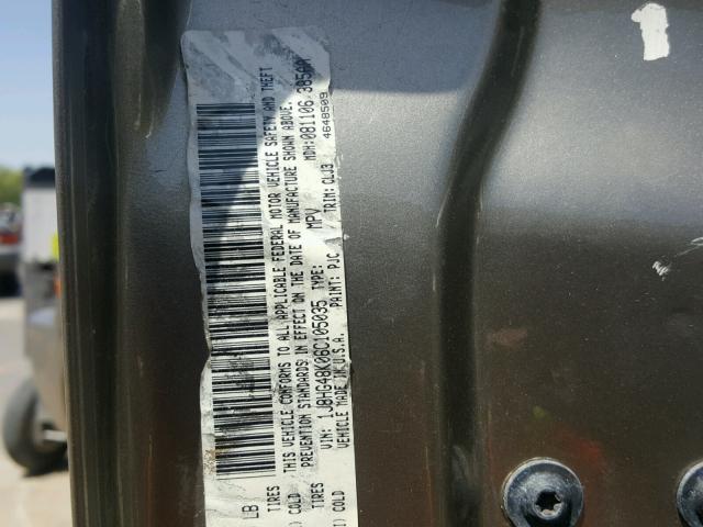 1J8HG48K06C105035 - 2006 JEEP COMMANDER BEIGE photo 10