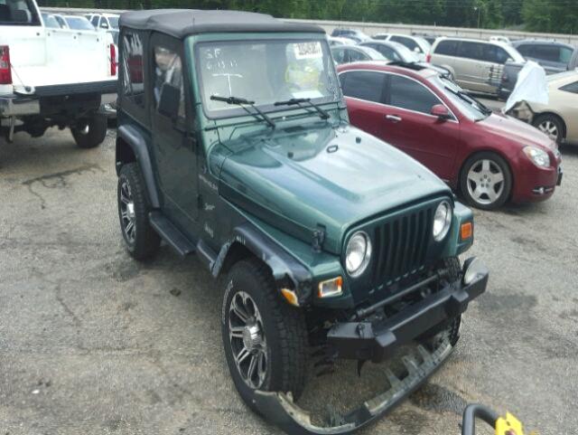 1J4FA49S4YP779385 - 2000 JEEP WRANGLER / GREEN photo 1