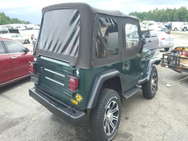 1J4FA49S4YP779385 - 2000 JEEP WRANGLER / GREEN photo 4