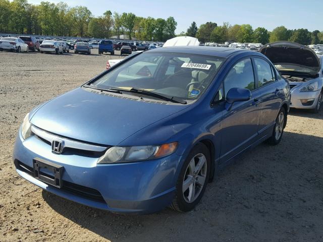 1HGFA16847L063641 - 2007 HONDA CIVIC EX BLUE photo 2