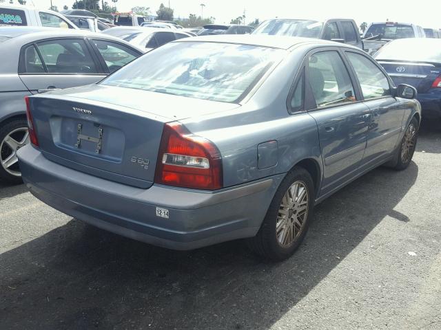 YV1TS90D711176810 - 2001 VOLVO S80 T6 BLUE photo 4