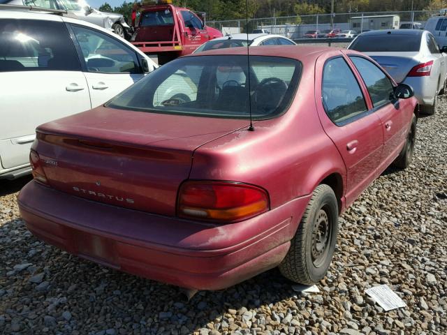 1B3EJ46X5WN126382 - 1998 DODGE STRATUS RED photo 4