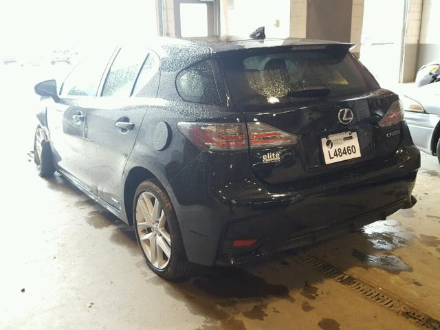 JTHKD5BH9E2189254 - 2014 LEXUS CT 200 BLACK photo 3