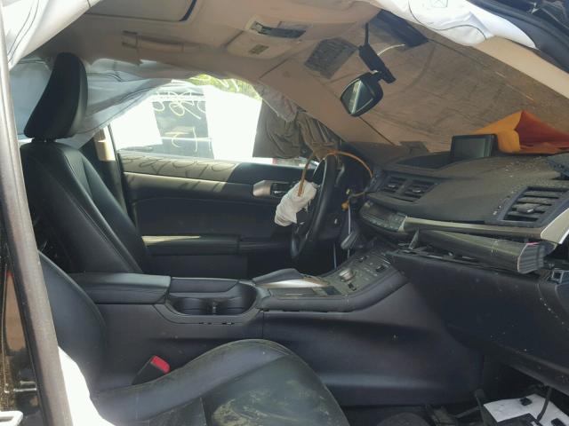 JTHKD5BH9E2189254 - 2014 LEXUS CT 200 BLACK photo 5