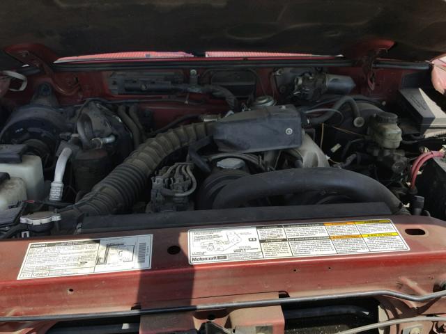 4F4YR12C7WTM39216 - 1998 MAZDA B2500 RED photo 7