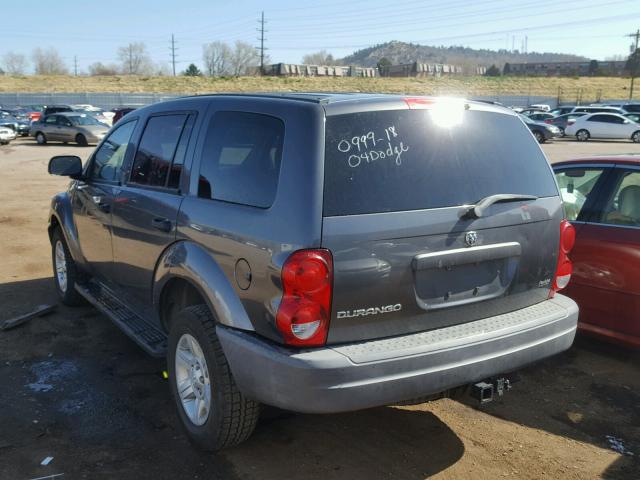 1D4HB38N14F186927 - 2004 DODGE DURANGO ST GRAY photo 3