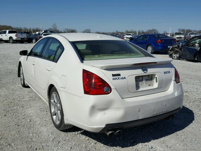 1N4BA41E27C861525 - 2007 NISSAN MAXIMA SE WHITE photo 3