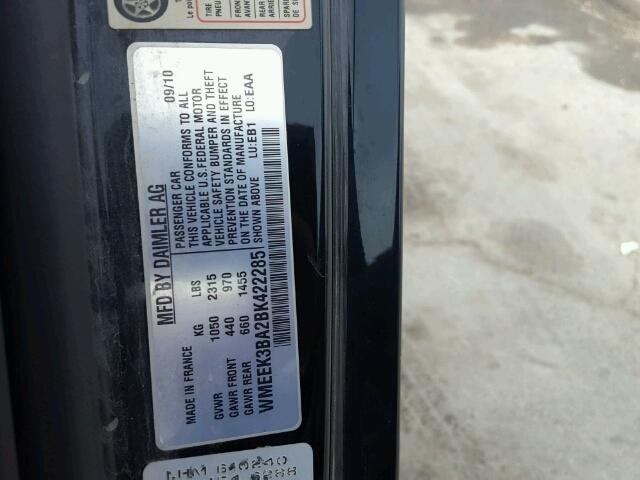 WMEEK3BA2BK422285 - 2011 SMART FORTWO PAS 蓝色 照片 10