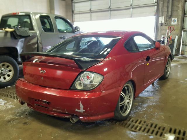 KMHHN65F96U205558 - 2006 HYUNDAI TIBURON GT MAROON photo 4