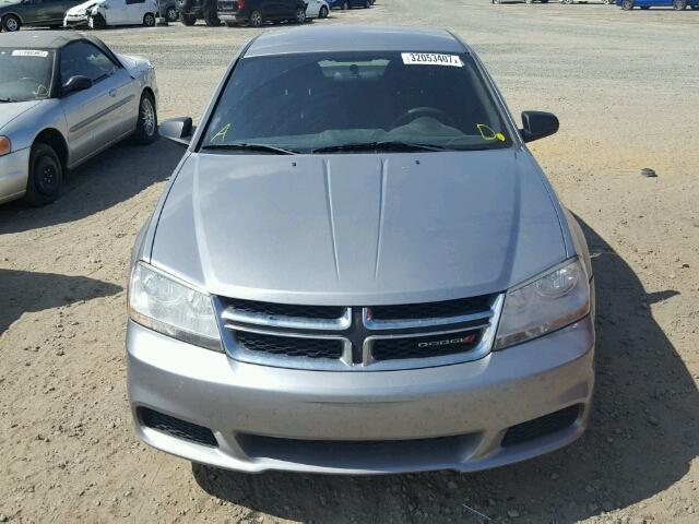 1C3CDZAB0DN534876 - 2013 DODGE AVENGER SE SILVER photo 9