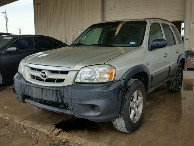 4F2YZ02Z55KM63994 - 2005 MAZDA TRIBUTE I BEIGE photo 2