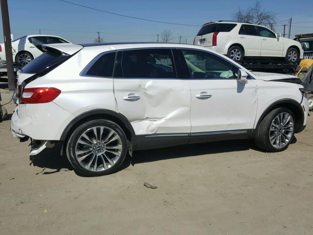 2LMTJ8LP4GBL50158 - 2016 LINCOLN MKX RESERV WHITE photo 9