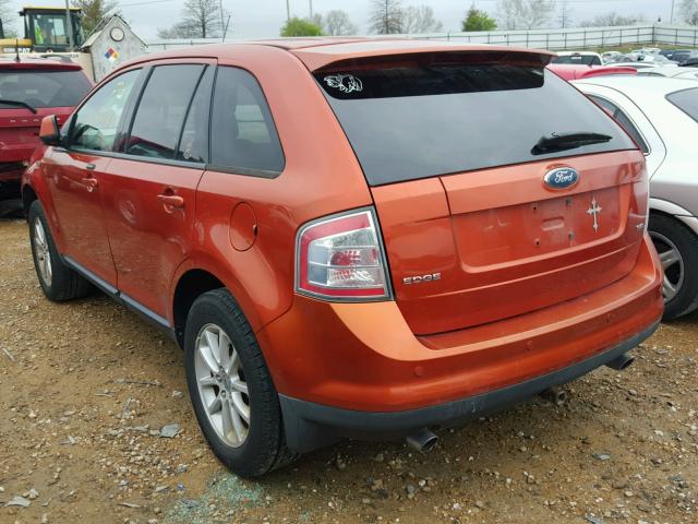 2FMDK39C67BA52957 - 2007 FORD EDGE SEL P ORANGE photo 3