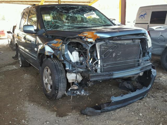 5FNYF28566B025783 - 2006 HONDA PILOT EX BLUE photo 1