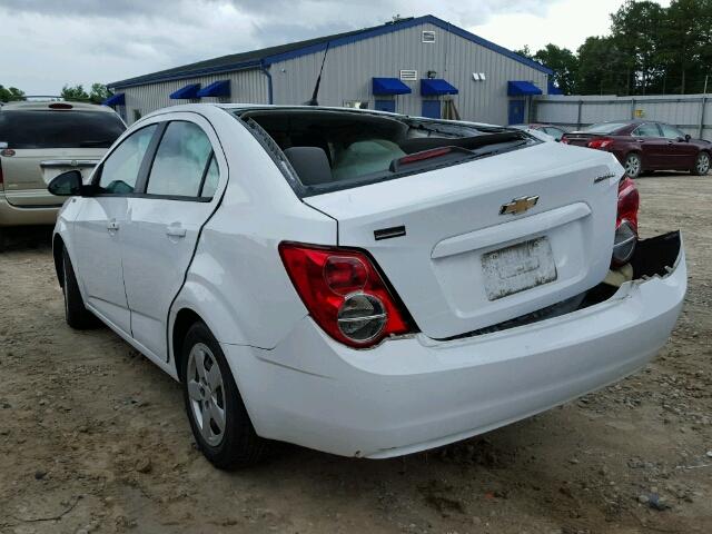 1G1JA5SH6D4170601 - 2013 CHEVROLET SONIC LS WHITE photo 3