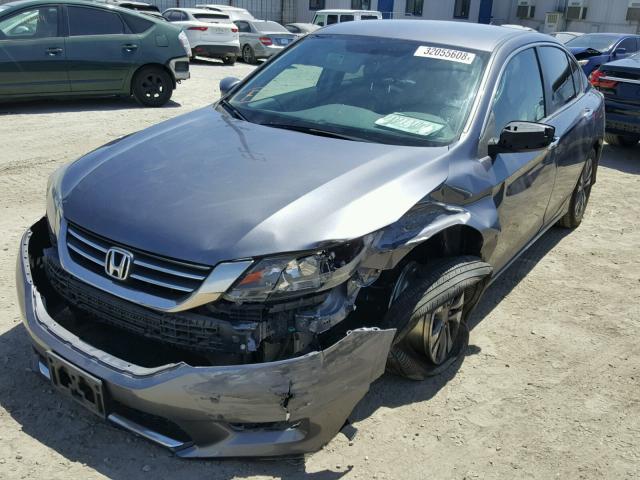 1HGCR2F36DA189318 - 2013 HONDA ACCORD LX GRAY photo 2