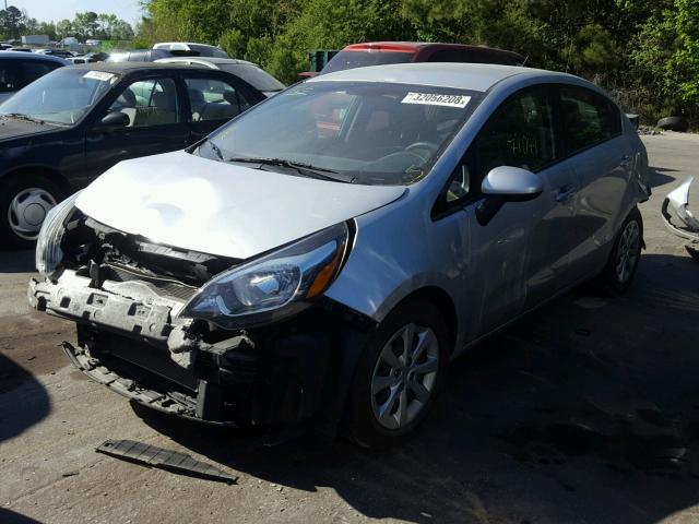 KNADM4A3XE6385428 - 2014 KIA RIO LX SILVER photo 2