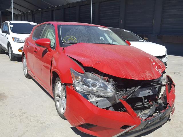 JTHKD5BH7E2193545 - 2014 LEXUS CT 200 RED photo 1