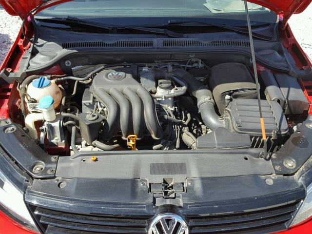 3VW2K7AJ2BM378465 - 2011 VOLKSWAGEN JETTA BASE 红色 照片 7