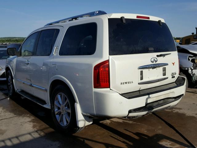 5N3AA08D28N912199 - 2008 INFINITI QX56 WHITE photo 3