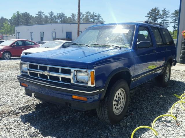 1GNDT13W8P2151981 - 1993 CHEVROLET BLAZER S10 BLUE photo 2