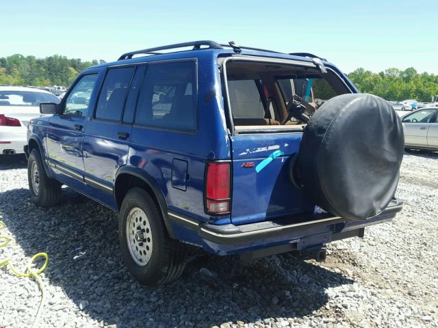 1GNDT13W8P2151981 - 1993 CHEVROLET BLAZER S10 BLUE photo 3