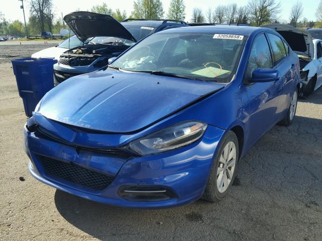 1C3CDFBB4ED672909 - 2014 DODGE DART SXT BLUE photo 2