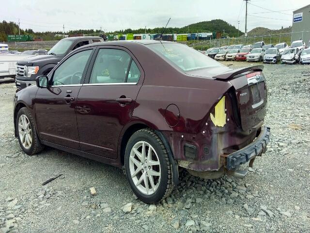 3FAHP0JG4BR265023 - 2011 FORD FUSION SEL BURGUNDY photo 3