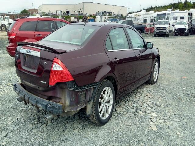 3FAHP0JG4BR265023 - 2011 FORD FUSION SEL BURGUNDY photo 4