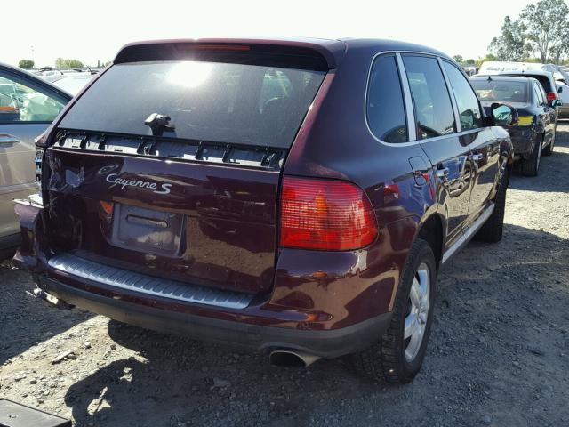 WP1AB29P54LA77167 - 2004 PORSCHE CAYENNE S BURGUNDY photo 4