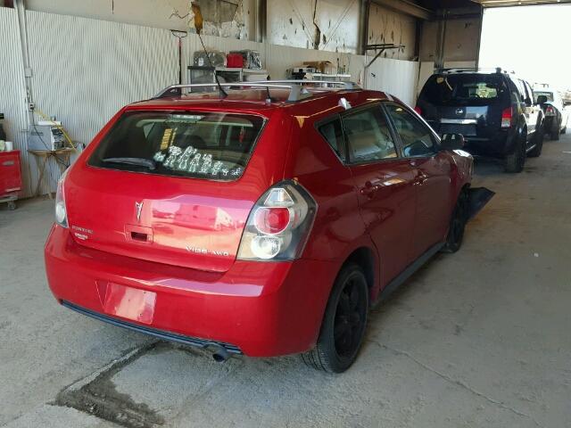 5Y2SM67079Z452929 - 2009 PONTIAC VIBE RED photo 4