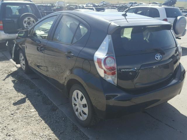 JTDKDTB38E1563014 - 2014 TOYOTA PRIUS C BLACK photo 3