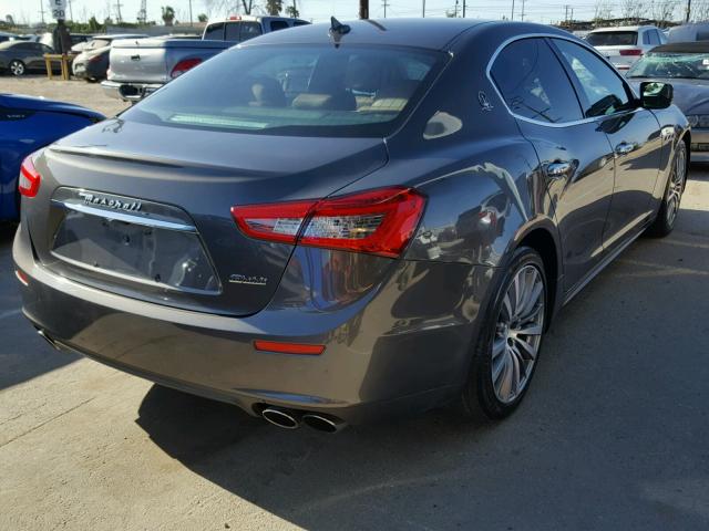 ZAM57XSA8F1139002 - 2015 MASERATI GHIBLI GRAY photo 4