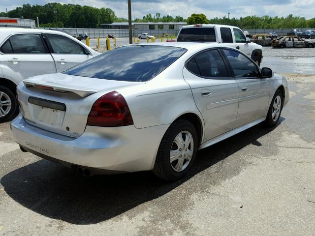 2G2WS522641137751 - 2004 PONTIAC GRAND PRIX SILVER photo 4