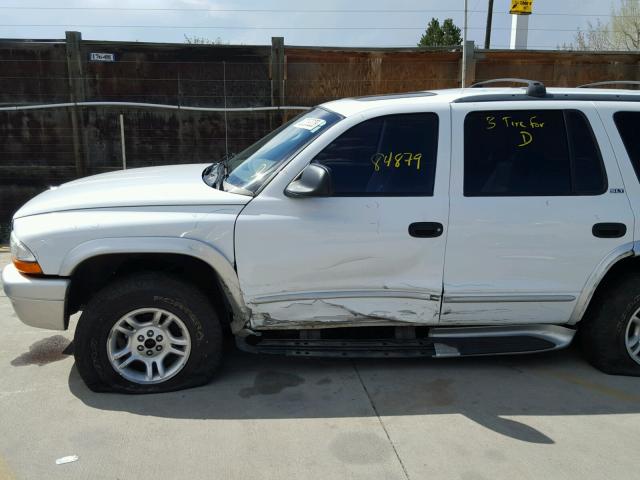 1B4HS58NX2F135834 - 2002 DODGE DURANGO SL WHITE photo 9