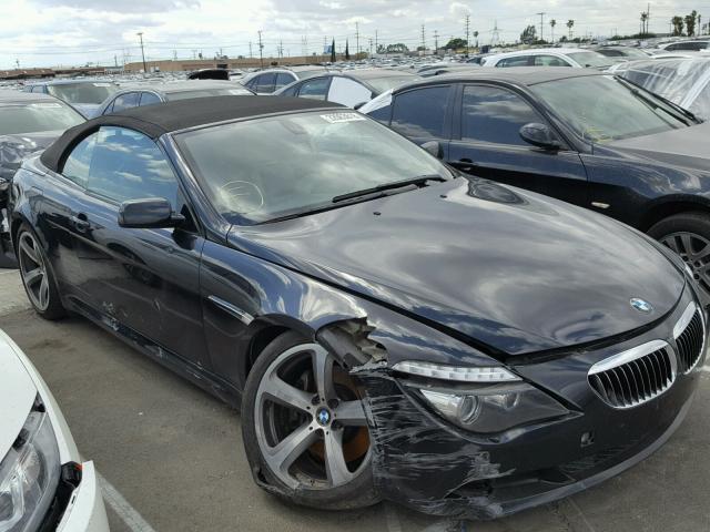 WBAEB53518CX62636 - 2008 BMW 650 I შავი ფოტო 1