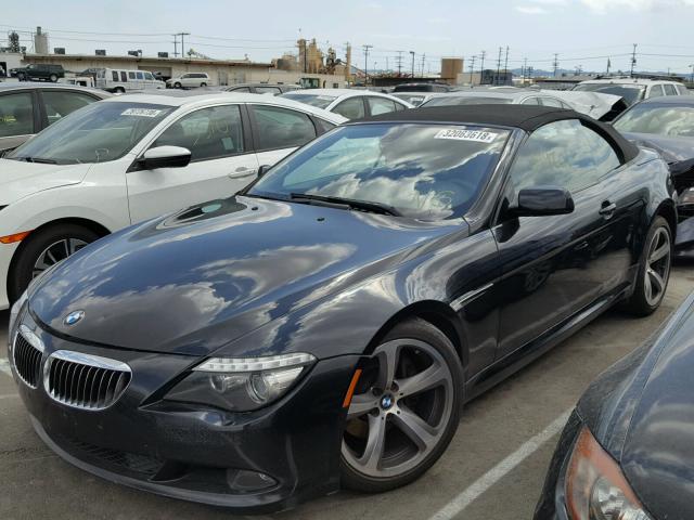 WBAEB53518CX62636 - 2008 BMW 650 I შავი ფოტო 2