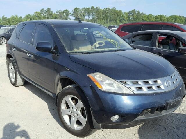 JN8AZ08T34W217445 - 2004 NISSAN MURANO SL BLUE photo 1