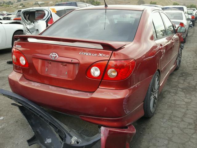 2T1BY32E75C452519 - 2005 TOYOTA COROLLA XR 红色 照片 4