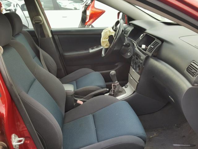 2T1BY32E75C452519 - 2005 TOYOTA COROLLA XR 红色 照片 5