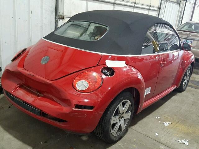 3VWRF31Y66M327257 - 2006 VOLKSWAGEN NEW BEETLE RED photo 4