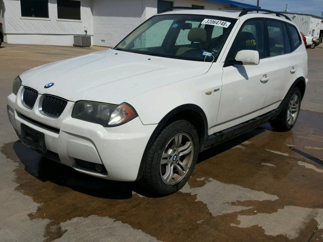 WBXPA93436WD26613 - 2006 BMW X3 3.0I WHITE photo 2