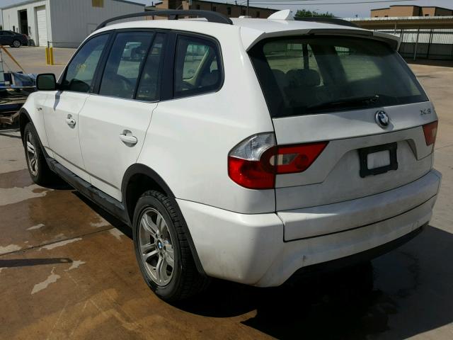 WBXPA93436WD26613 - 2006 BMW X3 3.0I WHITE photo 3