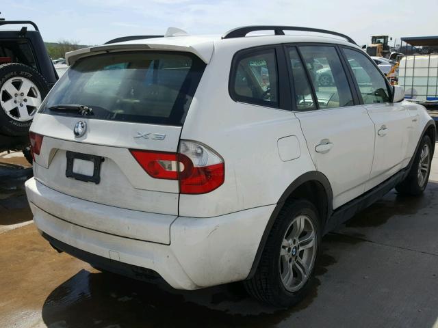 WBXPA93436WD26613 - 2006 BMW X3 3.0I WHITE photo 4